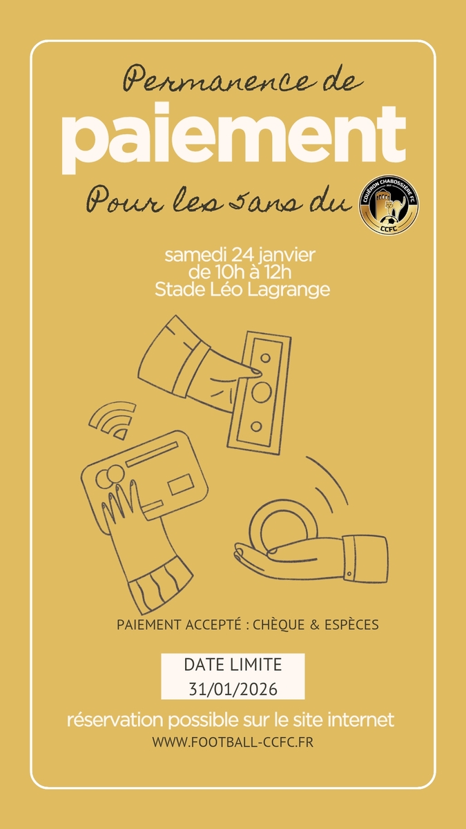 Permanence paiement soirée