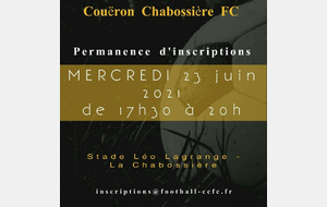 INSCRIPTIONS CCFC