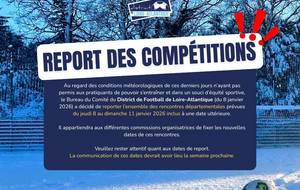 Report des Compétitions