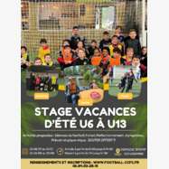 Stage ETE  vacances Scolaires U6 à U13 ( Filles et Garçons) du 08/07 au 12/07/2024