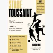 Stage Toussaint vacances Scolaires U6 à U13 ( Filles et Garçons) du 21 au 25/10/2024  