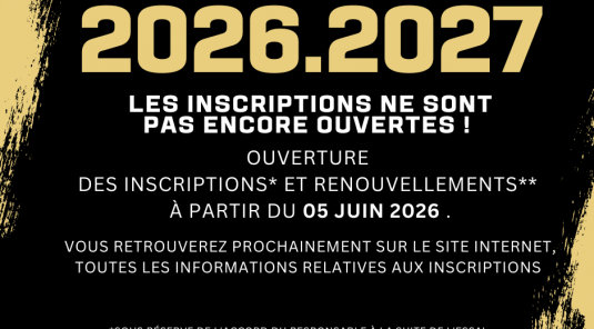 Information renouvellement de licence et inscription
